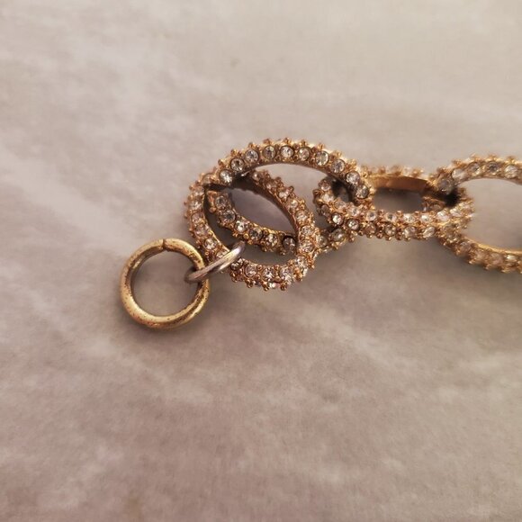 ✨💖 J.Crew Gold Rhinestone Pave Iconic Classic Link Bracelet 💖✨ - Picture 9 of 10